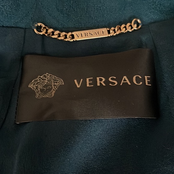 Versace double-buttoned mid-thigh length wool coat size 4 - Picture 12 of 16